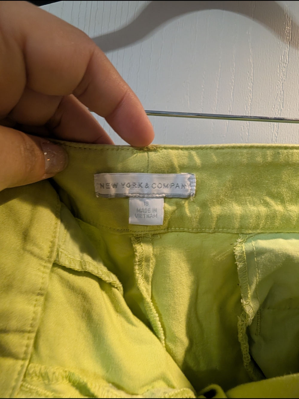 New York & Company Lime Green Shorts (B120)